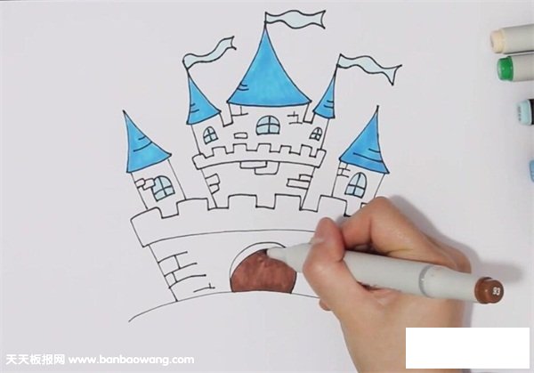 迪士尼城堡简笔画