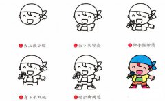 唱歌的小孩简笔画步骤图片大全