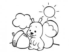 可爱卡通小松鼠简笔画图片