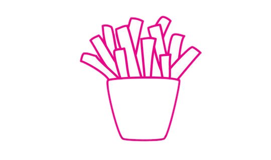 薯条简笔画完成图