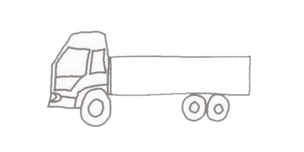 卡车简笔画图片
