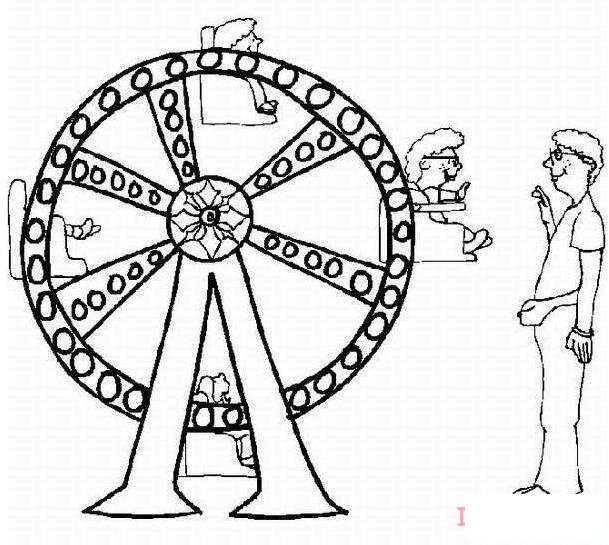 坐摩天轮怎么画可爱 摩天轮简笔画图片