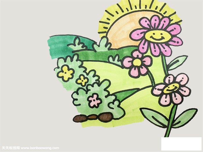 美丽的花园怎么画