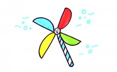 简单几步学画风车简笔画教程