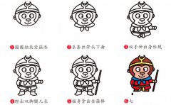 美猴王孙悟空简笔画步骤图片大全