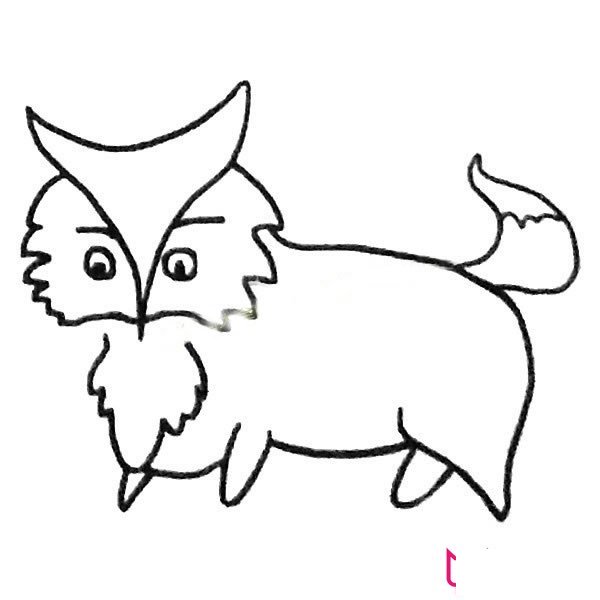 动物简笔画大全，狡猾的狐狸简笔画