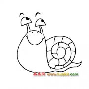 动物简笔画:得意的小蜗牛