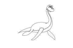 蛇颈龙简笔画步骤教程及图片大全