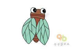 一分钟学画 蝉简笔画