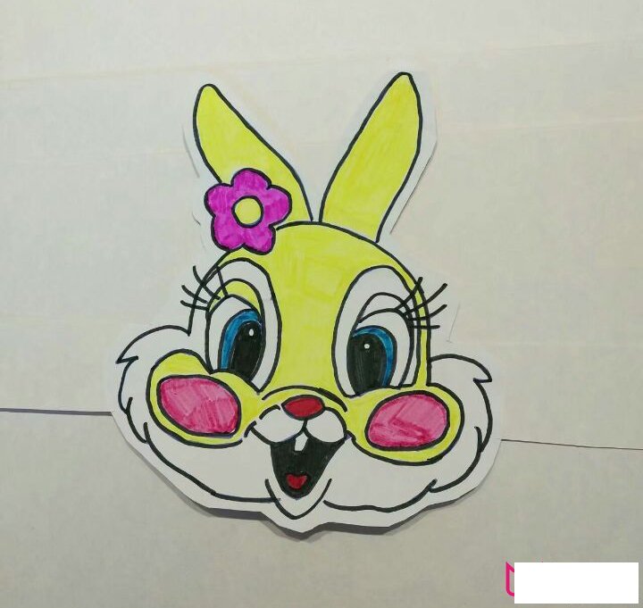 动物简笔画图片，爱美的小兔子简笔画