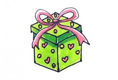 简单八步画出圣诞礼物盒简笔画步骤教程