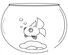 怎样画鱼缸简笔画图片简单漂亮