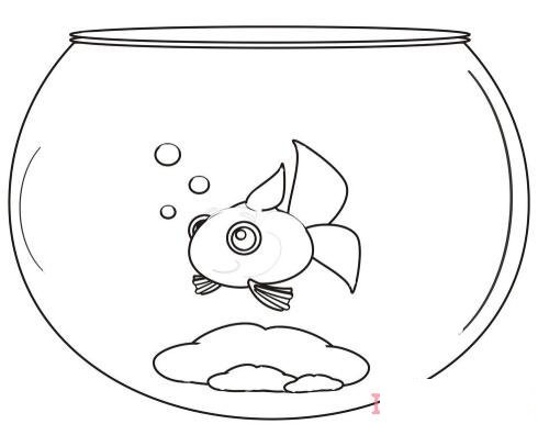  怎样画鱼缸简笔画图片简单漂亮