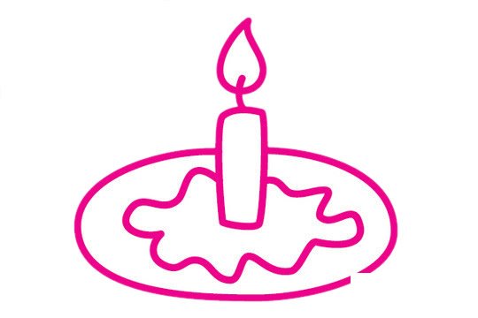 生日蛋糕简笔画图片