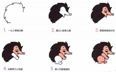 小刺猬简笔画画法_怎么画小刺猬的简笔画