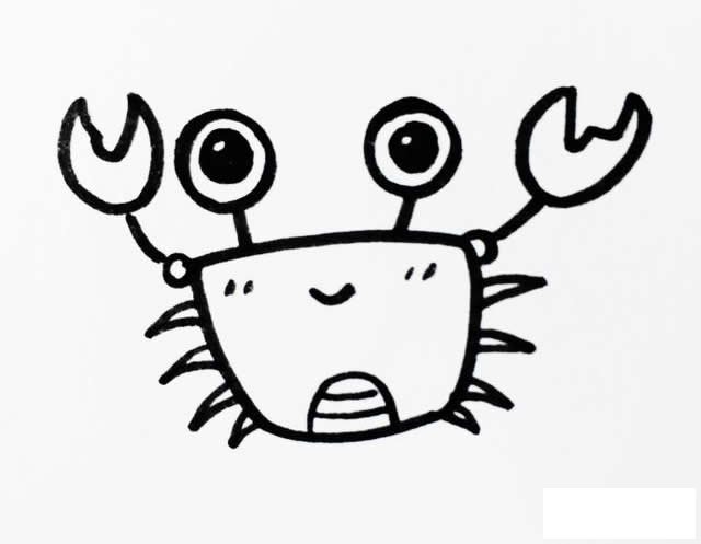 螃蟹简笔画