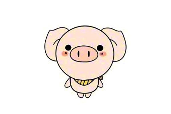 卡通猪简笔画