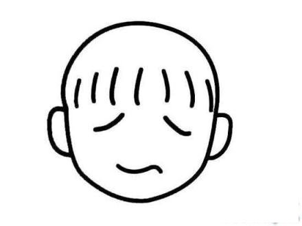 儿童表情简笔画:沮丧