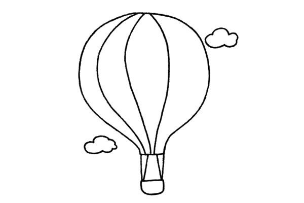 一组漂亮的热气球简笔画图片