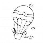 热气球交通工具简笔画步骤图片大全三