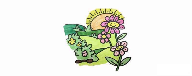 美丽的花园怎么画