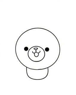 小熊简笔画的画法步骤