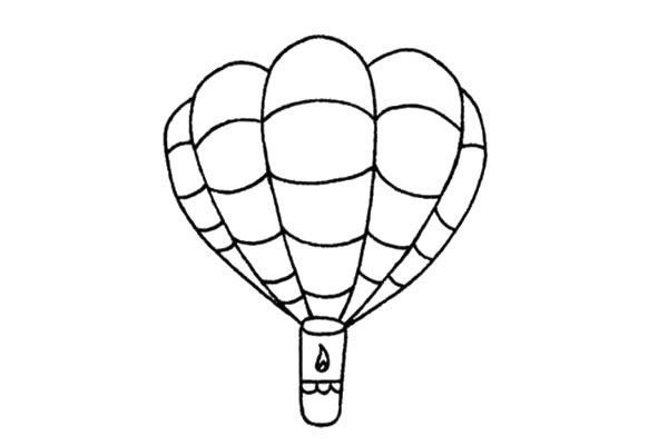 一组漂亮的热气球简笔画图片