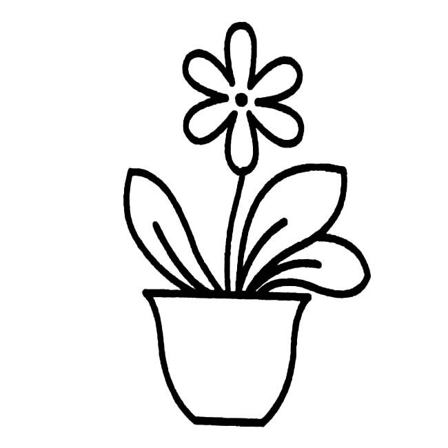 盆景简笔画图片