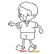 人物简笔画：说话的小男孩