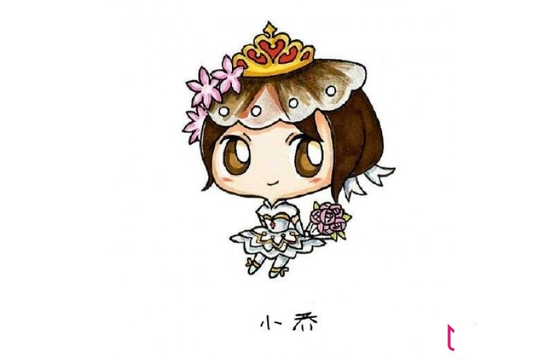 王者荣耀Q版人物简笔画，超萌的情侣头像简笔画