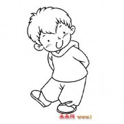 人物简笔画：跳舞的小男孩