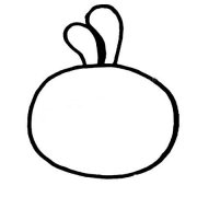 卡通兔子简笔画的画法步骤