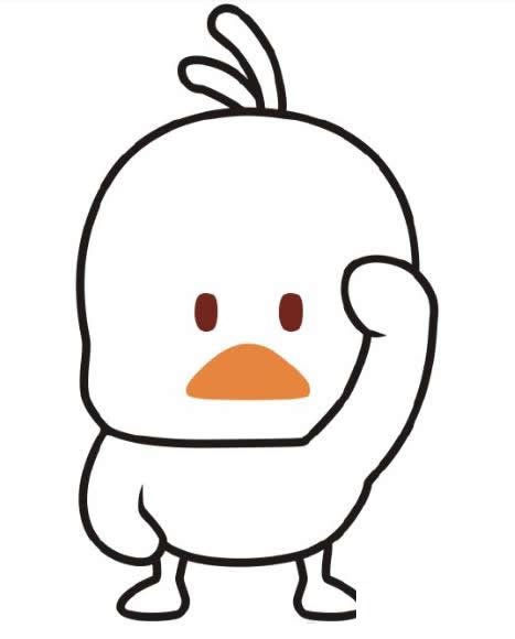 社会小黄鸭简笔画