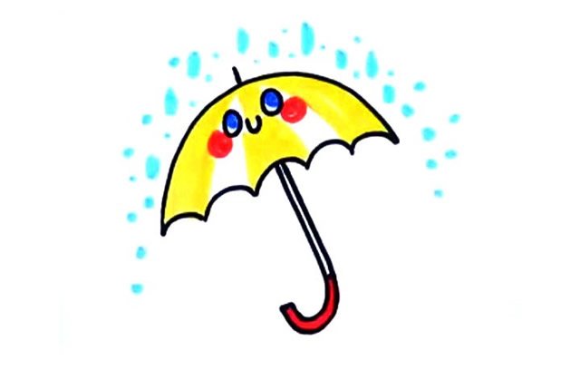 雨伞简笔画