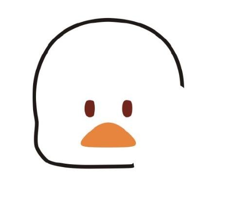 社会小黄鸭简笔画