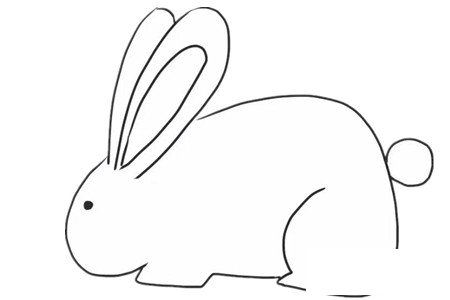 小兔子简笔画步骤图解6 小兔子简笔画步骤图解6