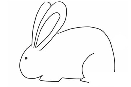 小兔子简笔画步骤图解5 小兔子简笔画步骤图解5