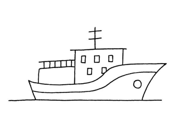 游轮简笔画
