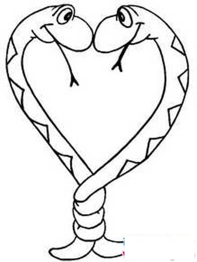 神话中的双头蛇简笔画