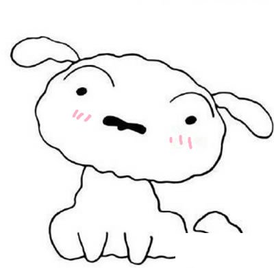 蜡笔小新小白简笔画步骤