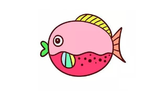 小胖鱼简笔画