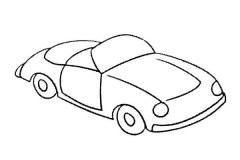 敞篷跑车简笔画图片素材