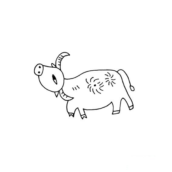 一头水牛的画法