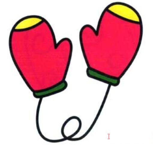 儿童手套怎么画多彩好看 手套简笔画图片