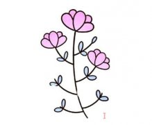 儿童简笔画漂亮小花朵的画法步骤图