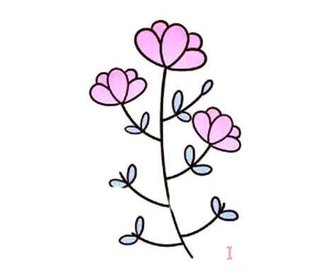 儿童简笔画漂亮小花朵的画法步骤图