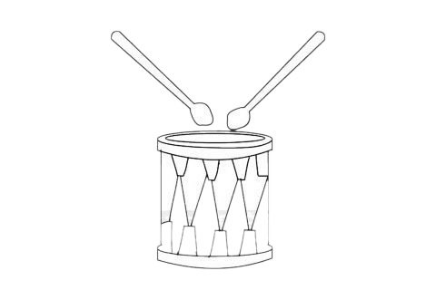 玩具鼓简笔画图片大全作品三