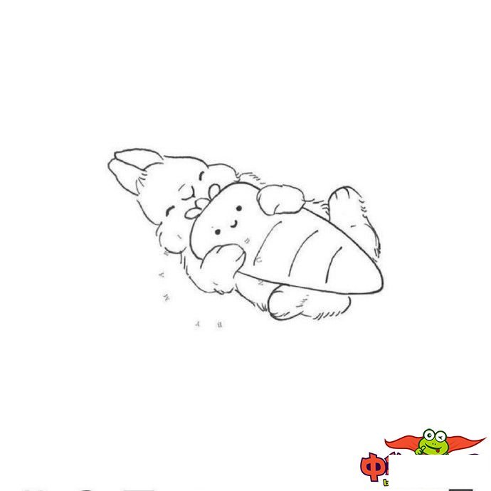 小白兔简笔画图片大全可爱,卡通可爱小白兔简笔画