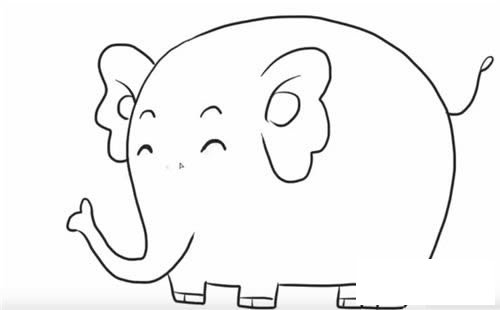 大象简笔画图片