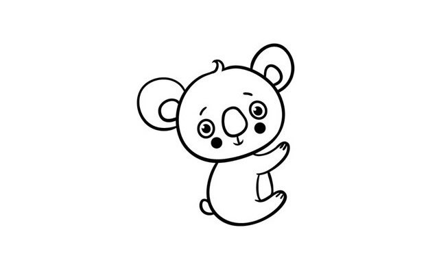 可爱的小考拉简笔画